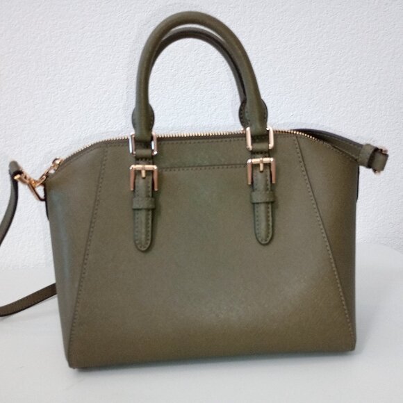 MICHAEL KORS- Olive Green Hand Bag With Matching Wallet - Picture 4 of 9